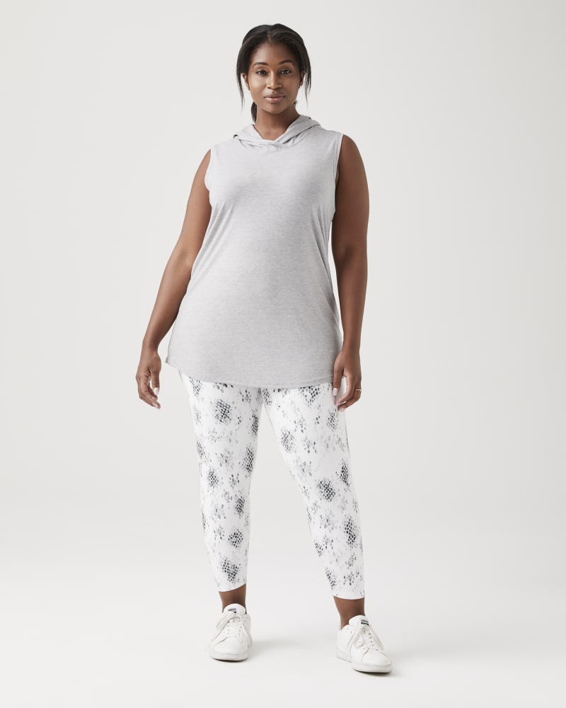 Plus size model with pear body shape wearing Oren Printed Legging by LLL | Dia&Co | dia_product_style_image_id:136036